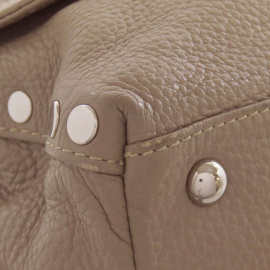 ZANELLATO Handbag leather gray 2WAY Women Used Authentic