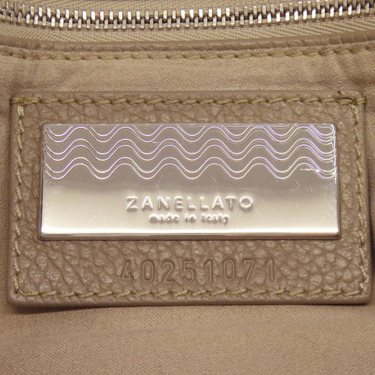 ZANELLATO Handbag leather gray 2WAY Women Used Authentic