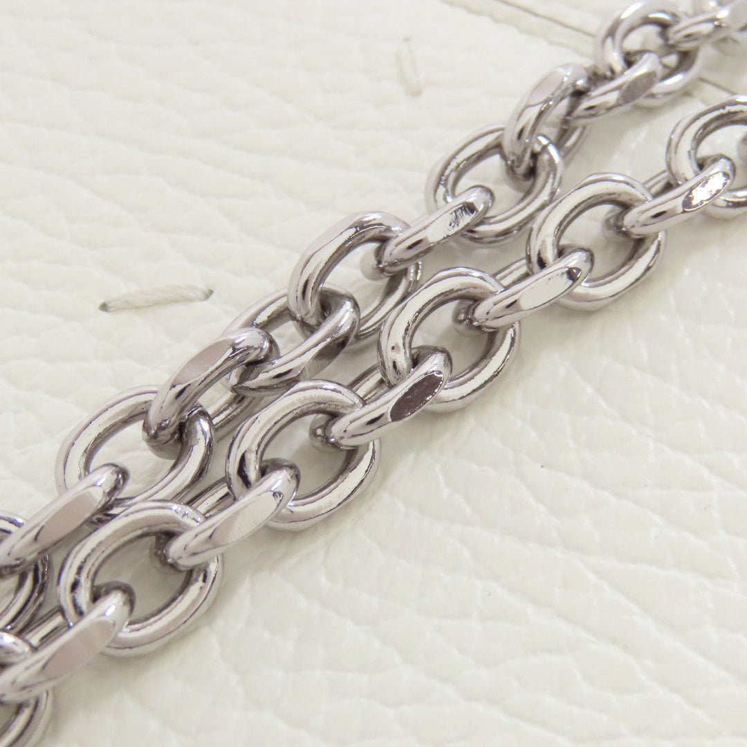 Maison Margiela Long Wallet Purse leather white Chain wallet Women Used Authentic