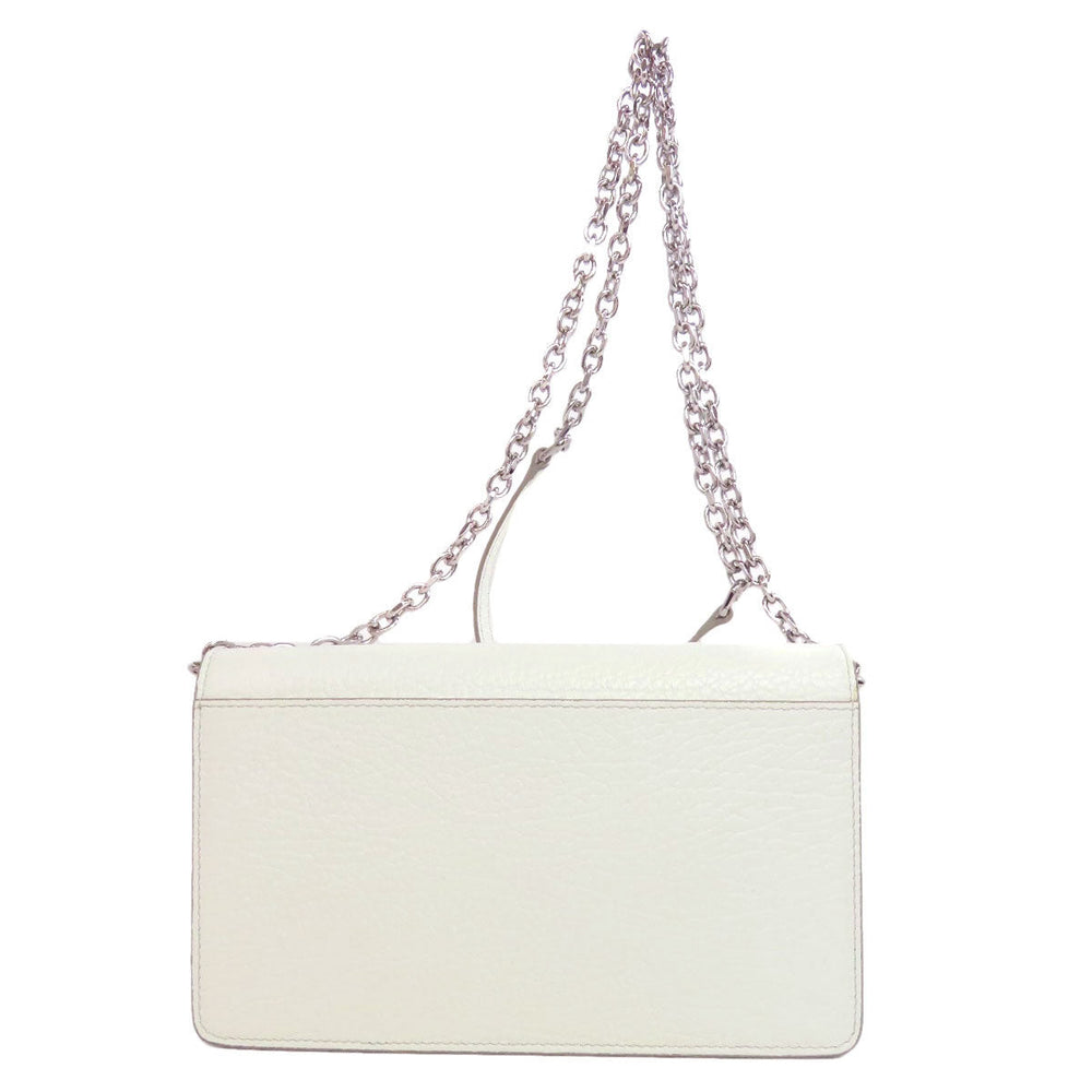 Maison Margiela Long Wallet Purse leather white Chain wallet Women Used Authentic