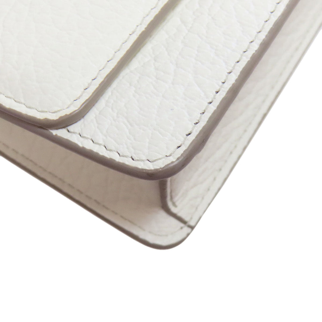 Maison Margiela Long Wallet Purse leather white Chain wallet Women Used Authentic
