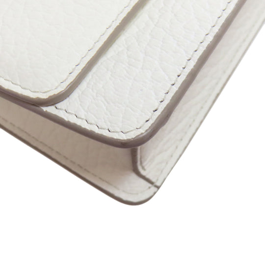 Maison Margiela Long Wallet Purse leather white Chain wallet Women Used Authentic