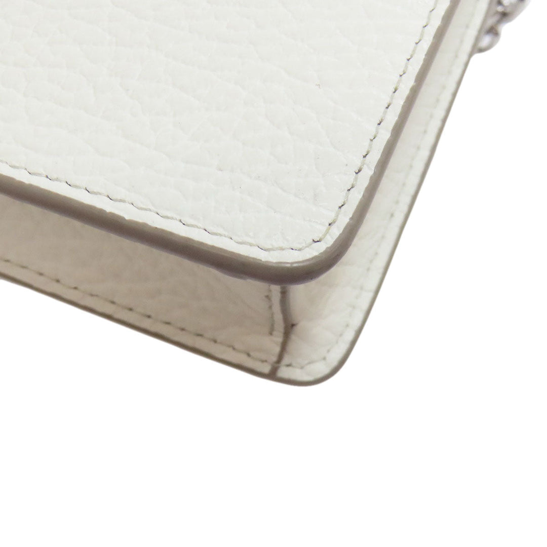 Maison Margiela Long Wallet Purse leather white Chain wallet Women Used Authentic