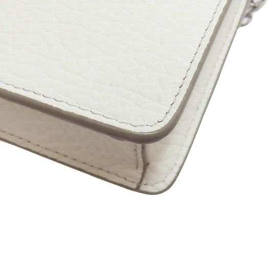 Maison Margiela Long Wallet Purse leather white Chain wallet Women Used Authentic