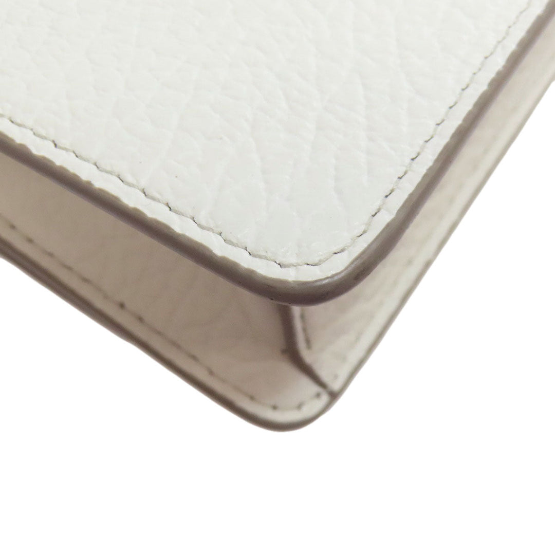 Maison Margiela Long Wallet Purse leather white Chain wallet Women Used Authentic