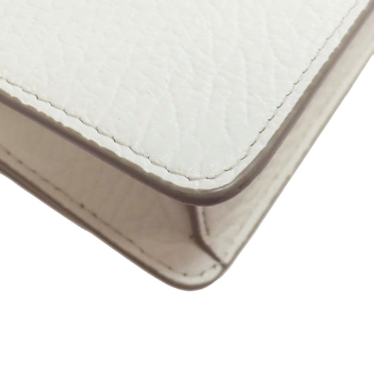 Maison Margiela Long Wallet Purse leather white Chain wallet Women Used Authentic