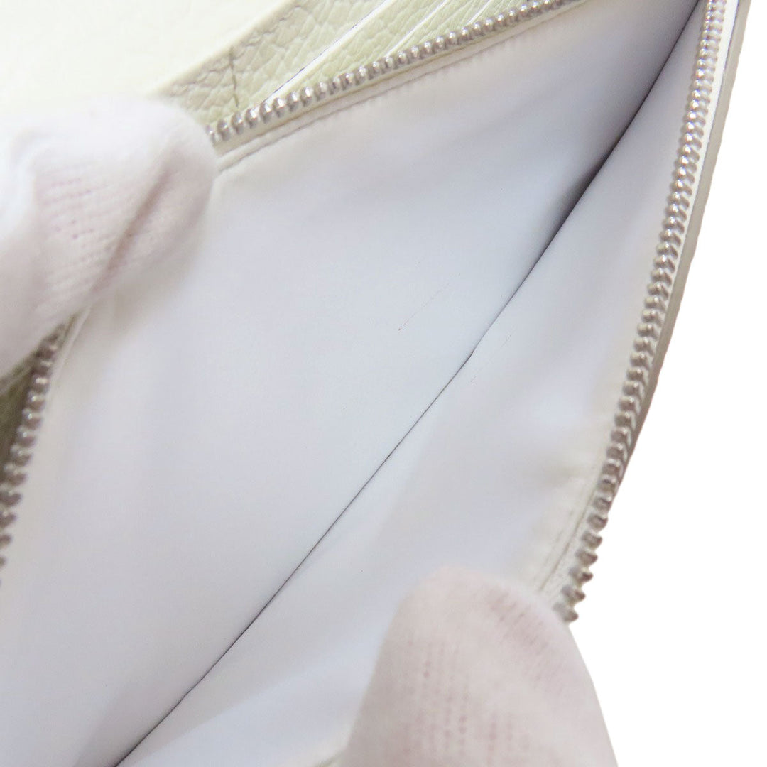 Maison Margiela Long Wallet Purse leather white Chain wallet Women Used Authentic