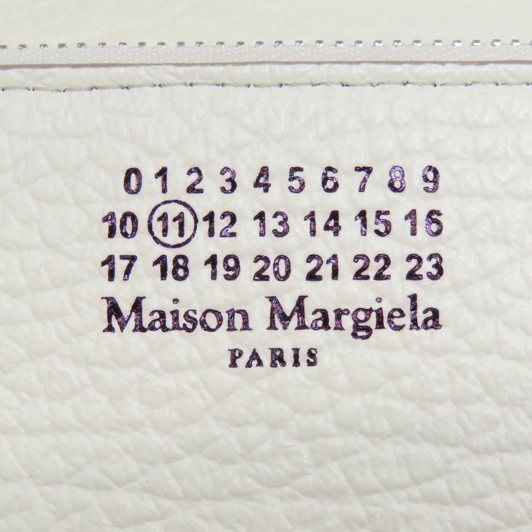Maison Margiela Long Wallet Purse leather white Chain wallet Women Used Authentic