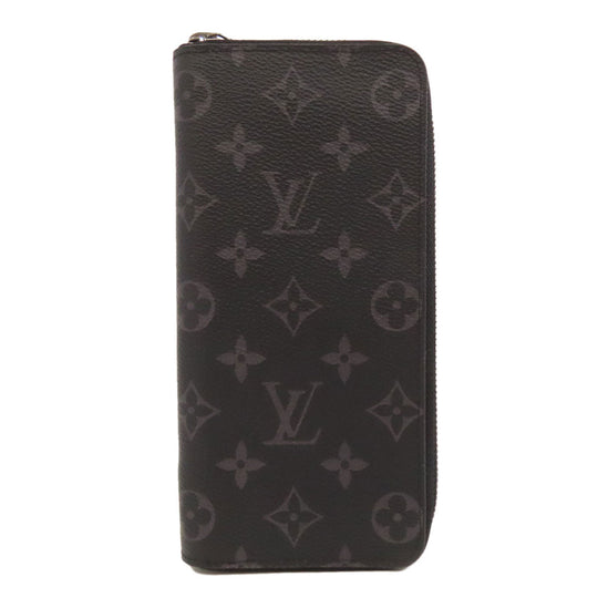 LOUIS VUITTON Long Wallet Purse M62295 Monogram Eclipse black Zippy wallet  Vertical mens(Unisex) Used Authentic