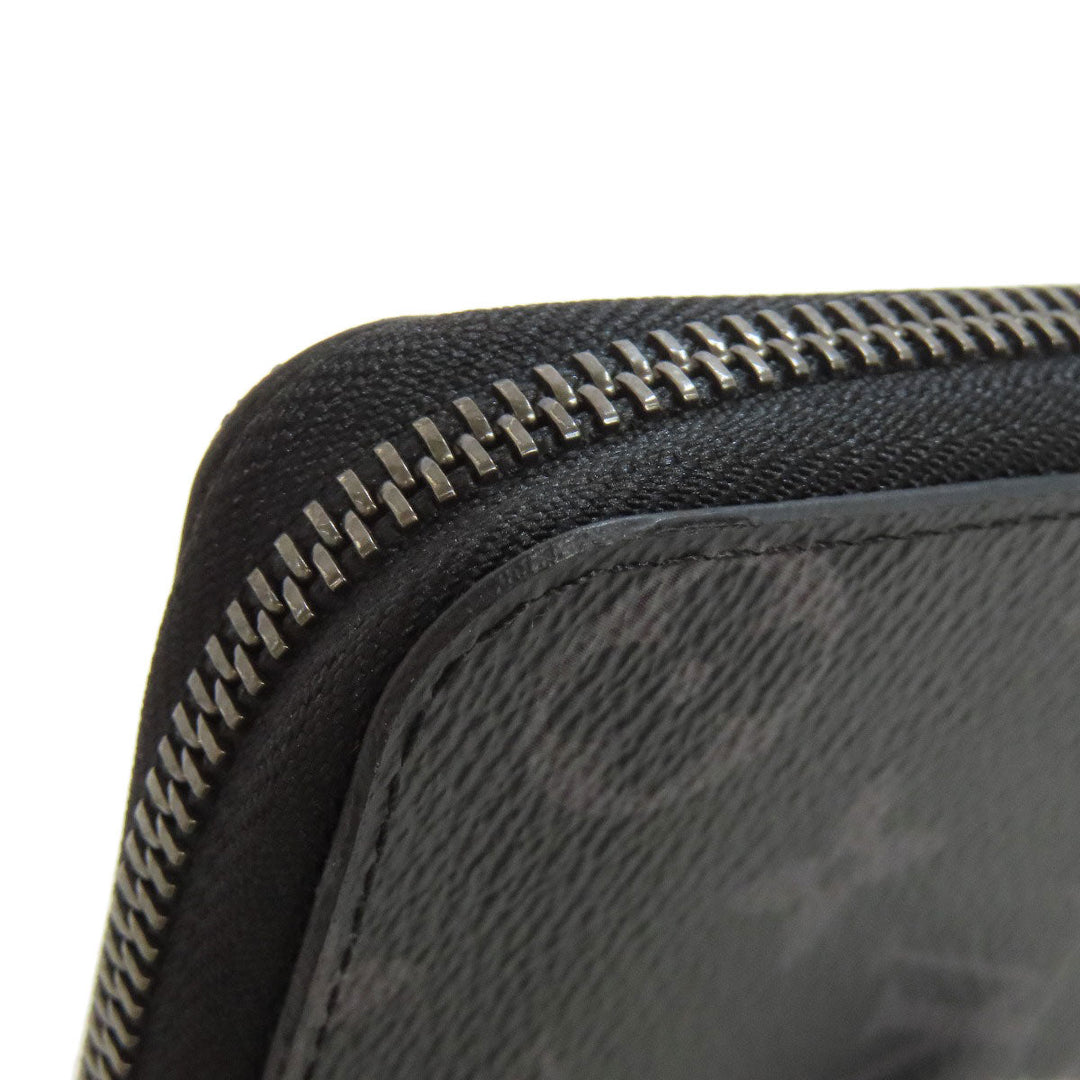 LOUIS VUITTON Long Wallet Purse M62295 Monogram Eclipse black Zippy wallet  Vertical mens(Unisex) Used Authentic
