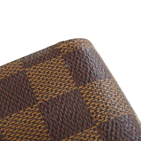 LOUIS VUITTON Long Wallet Purse N60046 Damier canvas Brown Zippy wallet
