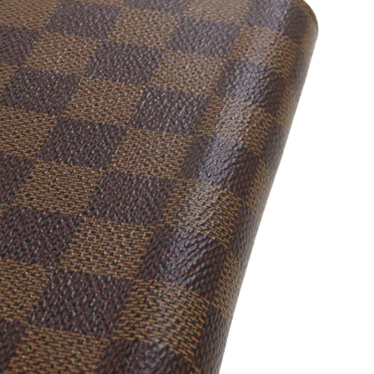 LOUIS VUITTON Long Wallet Purse N60046 Damier canvas Brown Zippy wallet