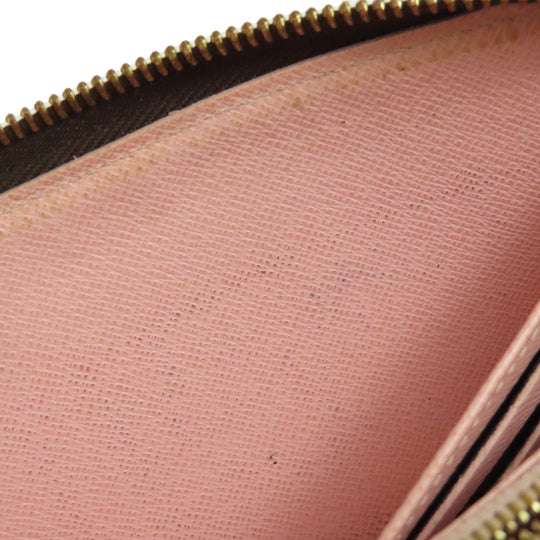 LOUIS VUITTON Long Wallet Purse N60046 Damier canvas Brown Zippy wallet