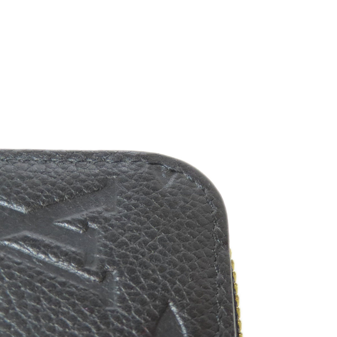LOUIS VUITTON Long Wallet Purse M61864 Ann Platt black Zippy wallet Women(Unisex) Used Authentic