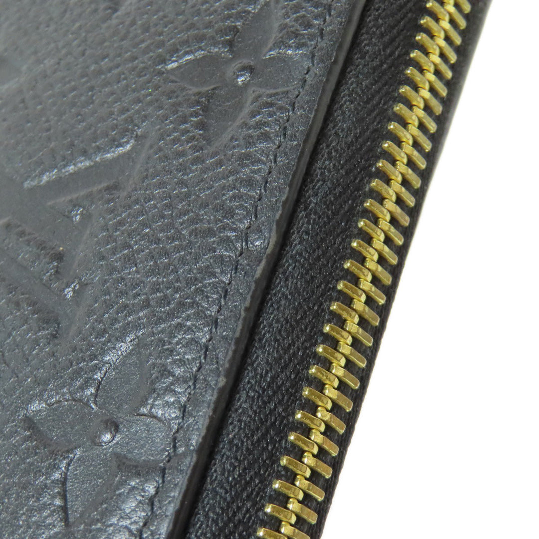 LOUIS VUITTON Long Wallet Purse M61864 Ann Platt black Zippy wallet Women(Unisex) Used Authentic