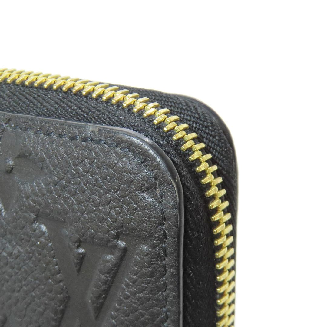 LOUIS VUITTON Long Wallet Purse M61864 Ann Platt black Zippy wallet Women(Unisex) Used Authentic