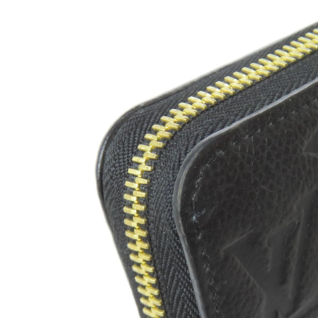 LOUIS VUITTON Long Wallet Purse M61864 Ann Platt black Zippy wallet Women(Unisex) Used Authentic