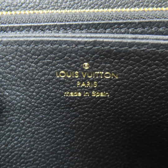 LOUIS VUITTON Long Wallet Purse M61864 Ann Platt black Zippy wallet Women(Unisex) Used Authentic