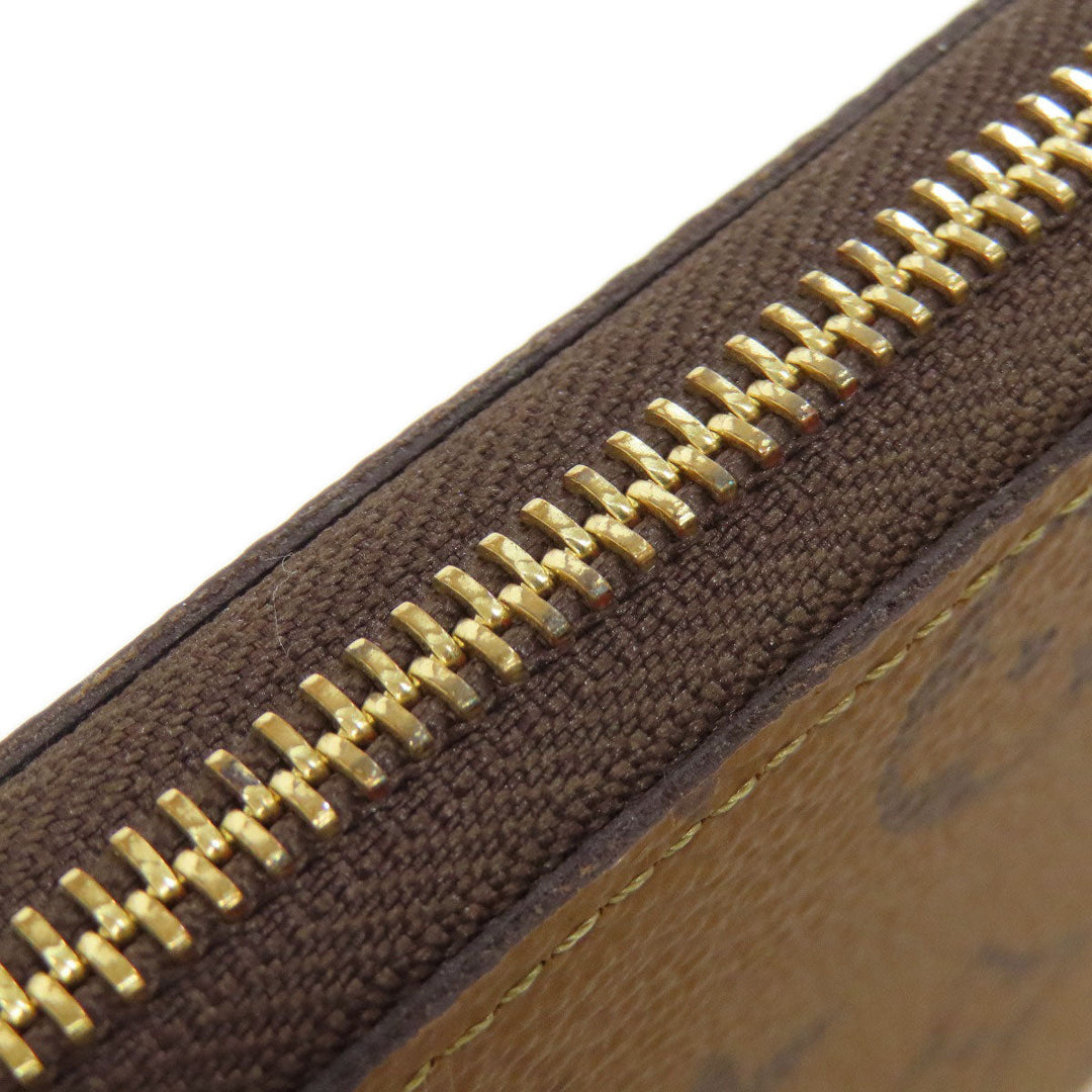 LOUIS VUITTON Long Wallet Purse M82336 Monogram reverse Brown Portefeuille Clemence Women(Unisex) Used Authentic