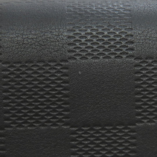 LOUIS VUITTON Long Wallet Purse N63548 Damier Anfini black Zippy wallet  Vertical mens Used Authentic