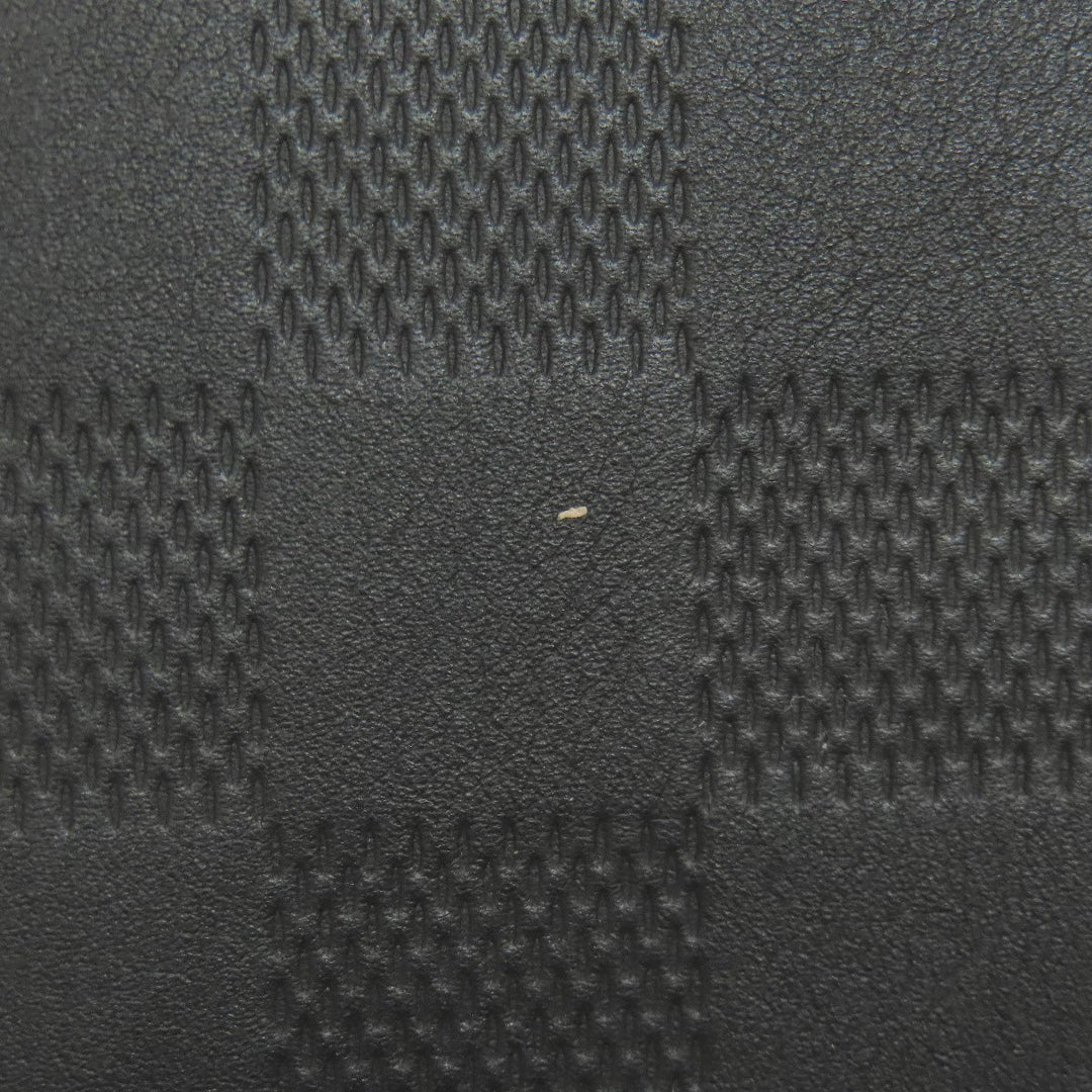 LOUIS VUITTON Long Wallet Purse N63548 Damier Anfini black Zippy wallet  Vertical mens Used Authentic