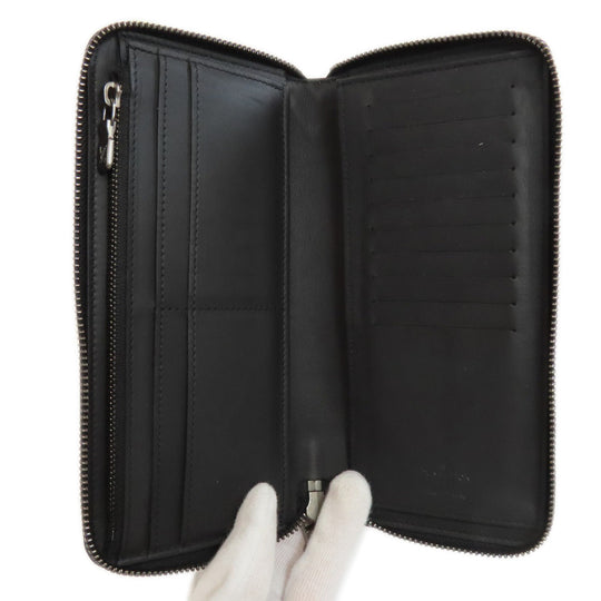 LOUIS VUITTON Long Wallet Purse N63548 Damier Anfini black Zippy wallet  Vertical mens Used Authentic