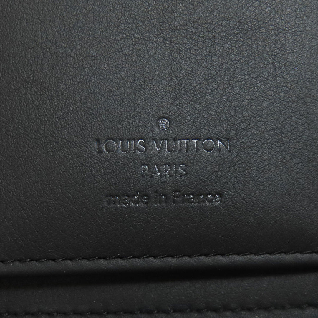 LOUIS VUITTON Long Wallet Purse N63548 Damier Anfini black Zippy wallet  Vertical mens Used Authentic