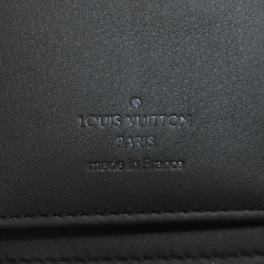 LOUIS VUITTON Long Wallet Purse N63548 Damier Anfini black Zippy wallet  Vertical mens Used Authentic