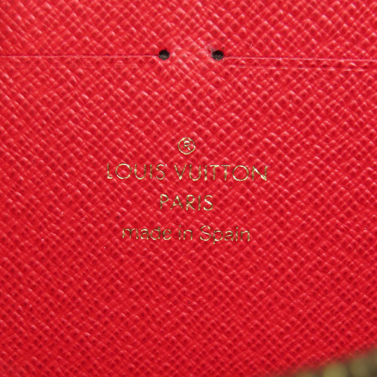 LOUIS VUITTON Long Wallet Purse N60534 Damier canvas Brown Portefeuille Clemence Women(Unisex) Used Authentic