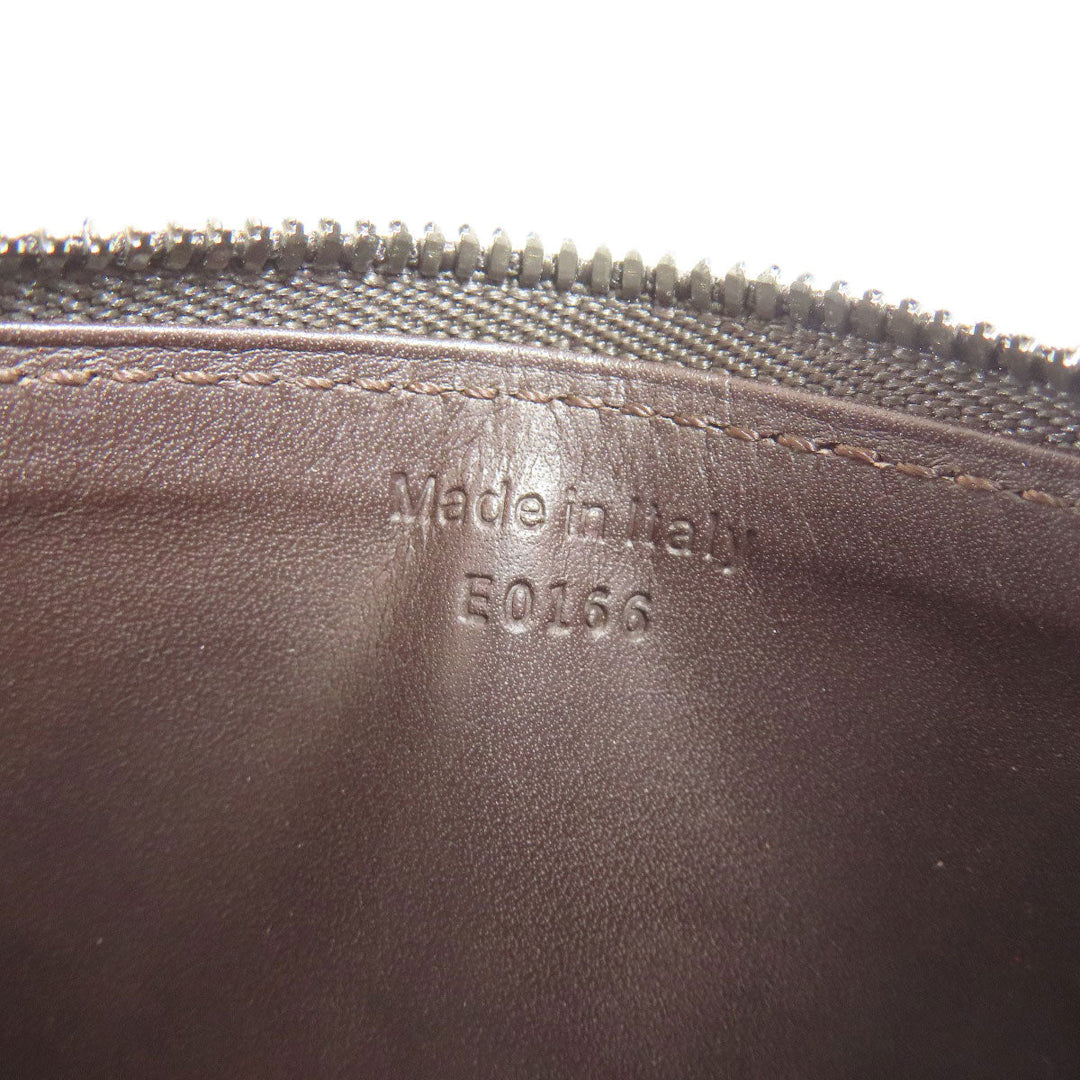 Berluti Coin case leather Brown Calligraphy mens Used Authentic