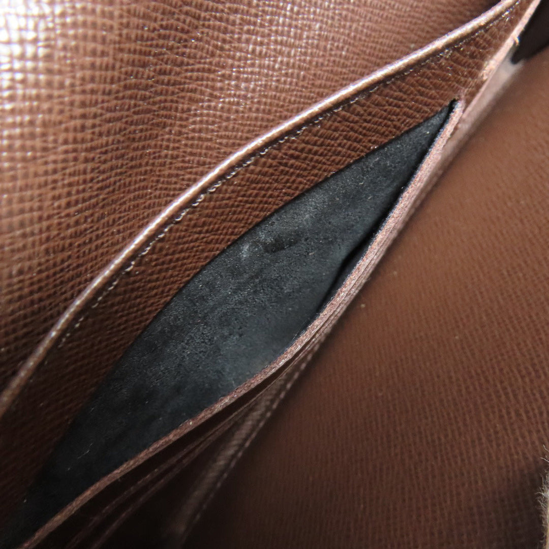 LOUIS VUITTON Long Wallet Purse N63209 Damier canvas Brown Portefeuille Sara