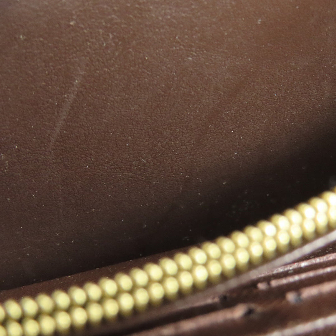 LOUIS VUITTON Long Wallet Purse N63209 Damier canvas Brown Portefeuille Sara