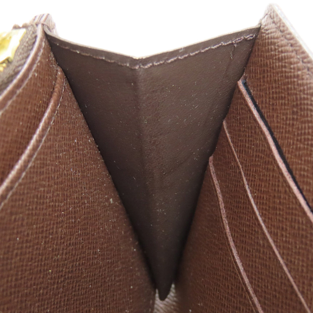 LOUIS VUITTON Long Wallet Purse N63209 Damier canvas Brown Portefeuille Sara