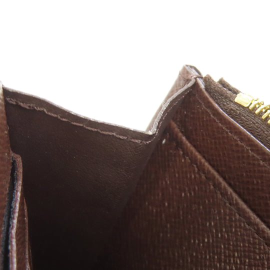 LOUIS VUITTON Long Wallet Purse N63209 Damier canvas Brown Portefeuille Sara