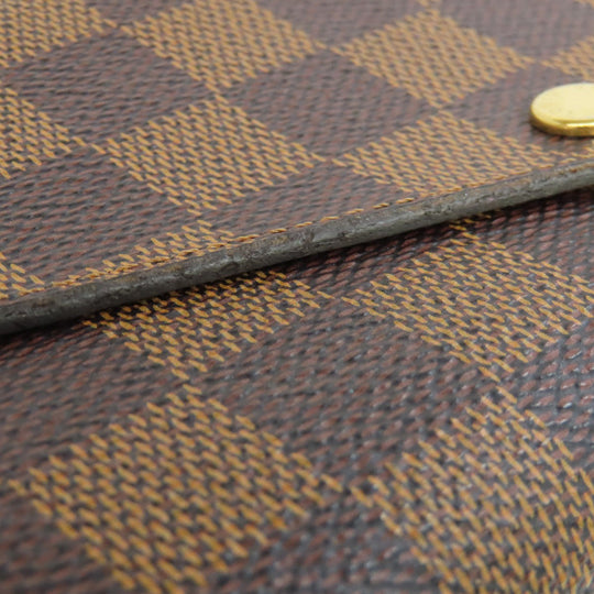 LOUIS VUITTON Long Wallet Purse N63209 Damier canvas Brown Portefeuille Sara