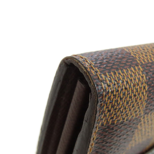 LOUIS VUITTON Long Wallet Purse N63209 Damier canvas Brown Portefeuille Sara