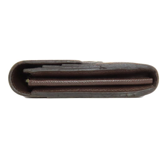 LOUIS VUITTON Long Wallet Purse N63209 Damier canvas Brown Portefeuille Sara