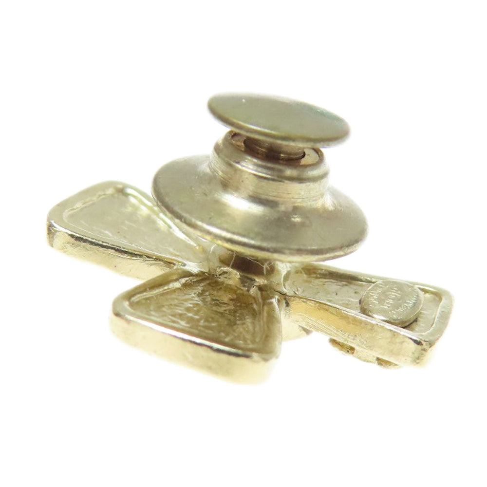 CHANEL Brooch Gold Plated gold PinBrooch Cross COCO Mark Women Used Authentic