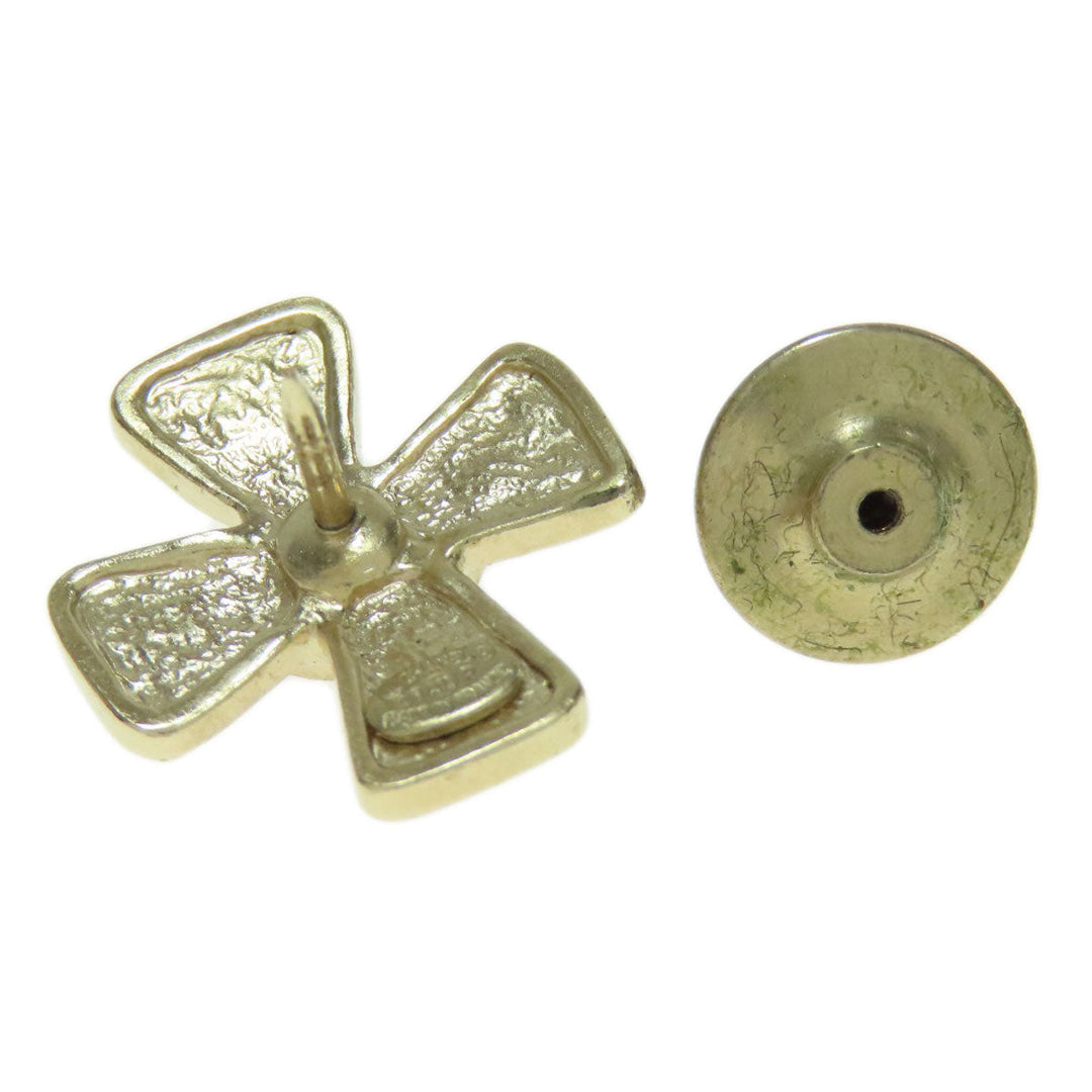 CHANEL Brooch Gold Plated gold PinBrooch Cross COCO Mark Women Used Authentic