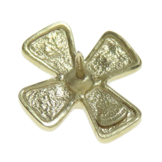CHANEL Brooch Gold Plated gold PinBrooch Cross COCO Mark Women Used Authentic