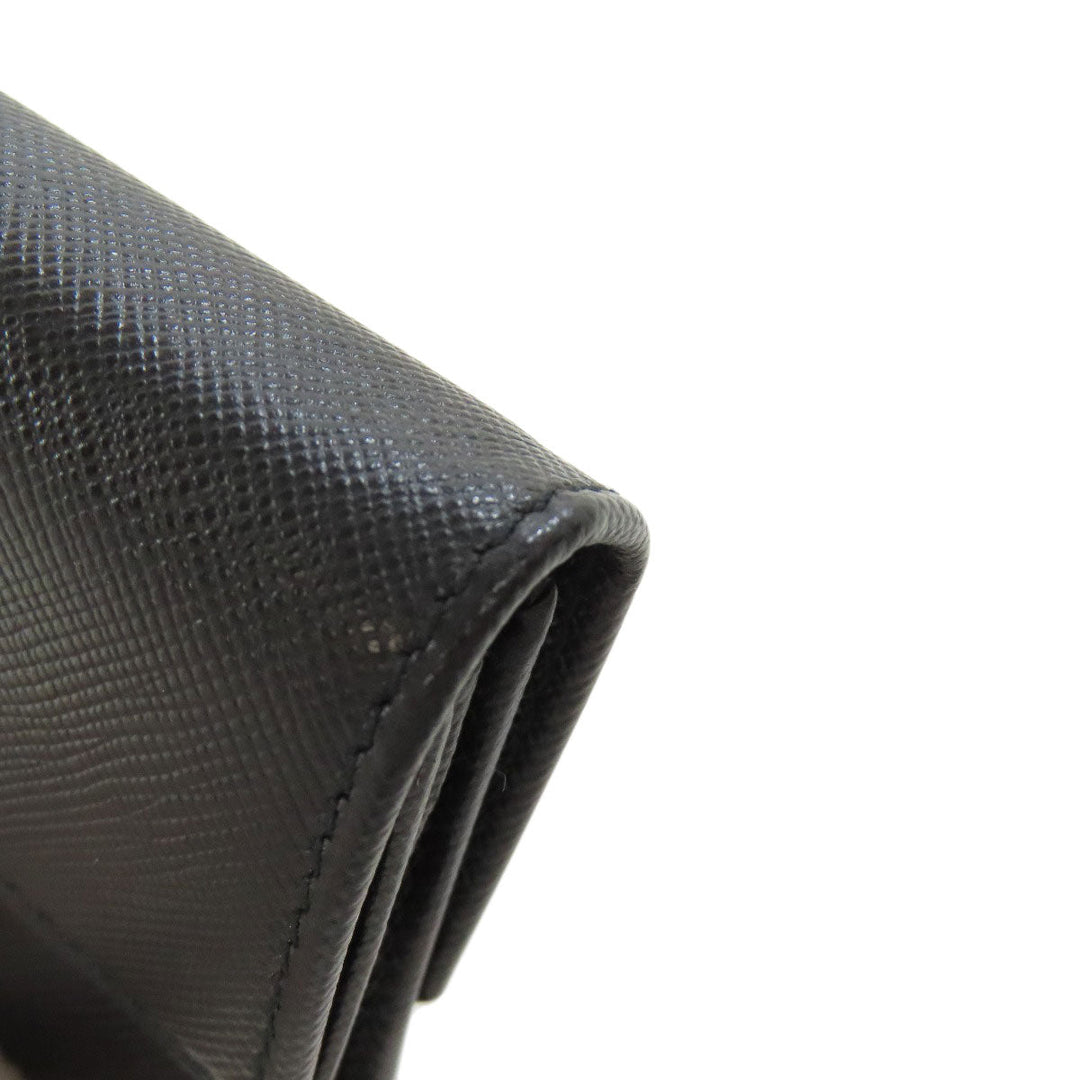 PRADA Coin case Safiano black logoMetal