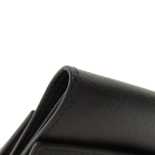 PRADA Coin case Safiano black logoMetal