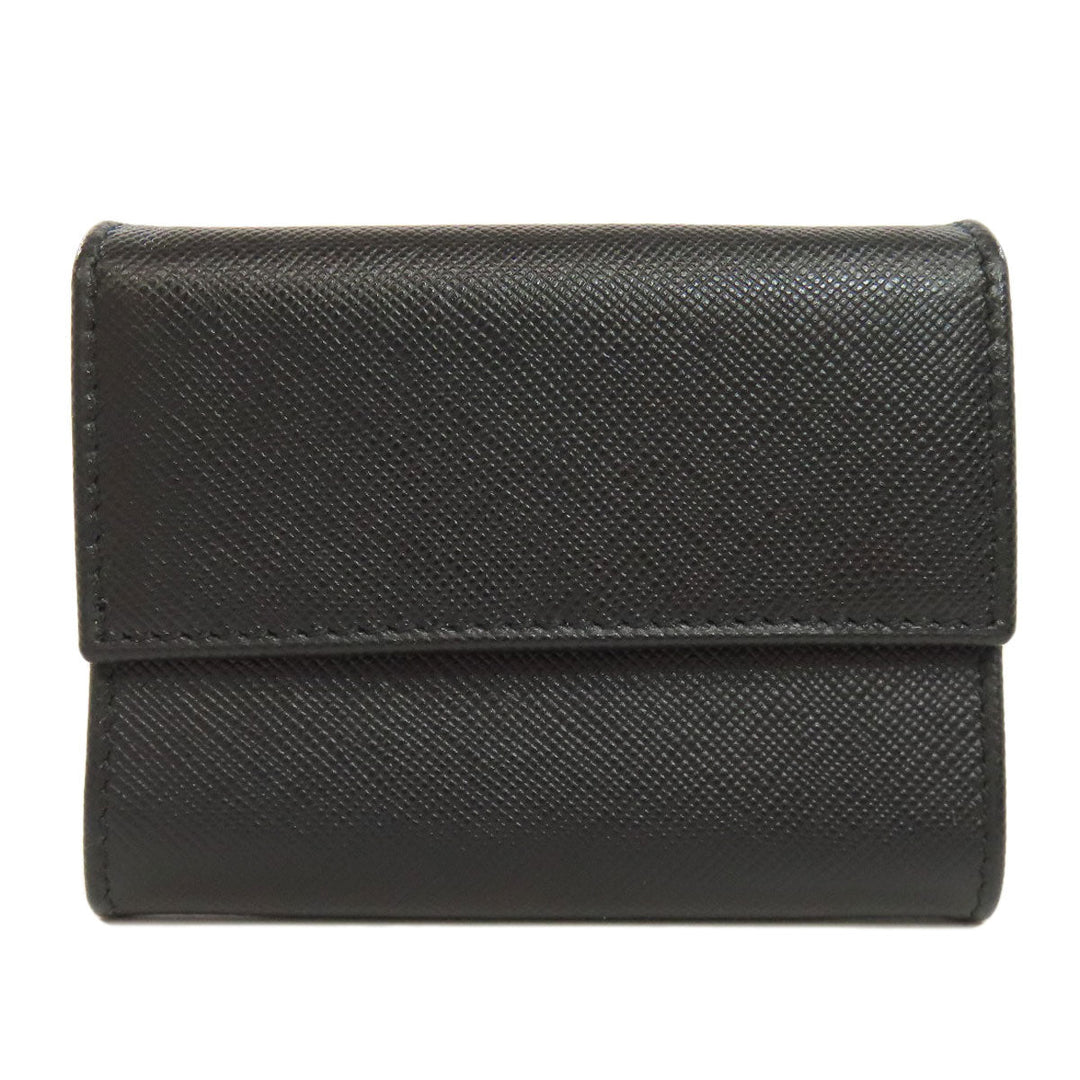 PRADA Coin case Safiano black logoMetal