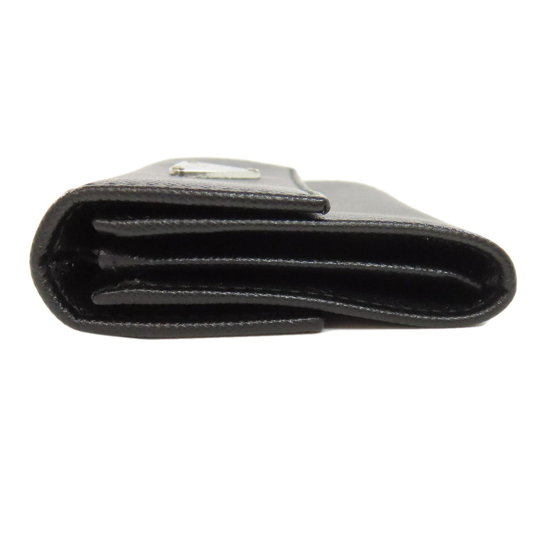 PRADA Coin case Safiano black logoMetal