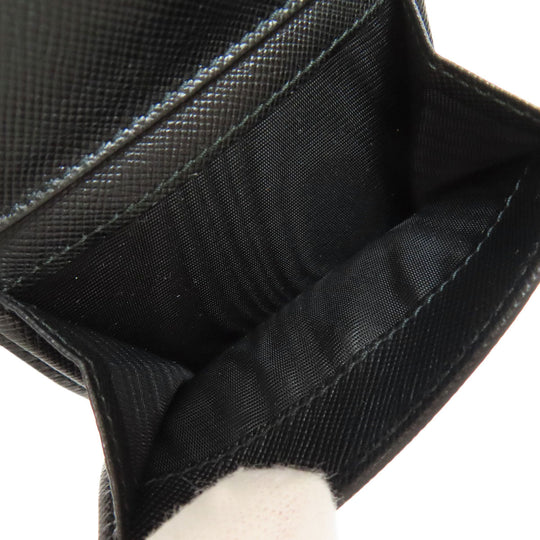 PRADA Coin case Safiano black logoMetal