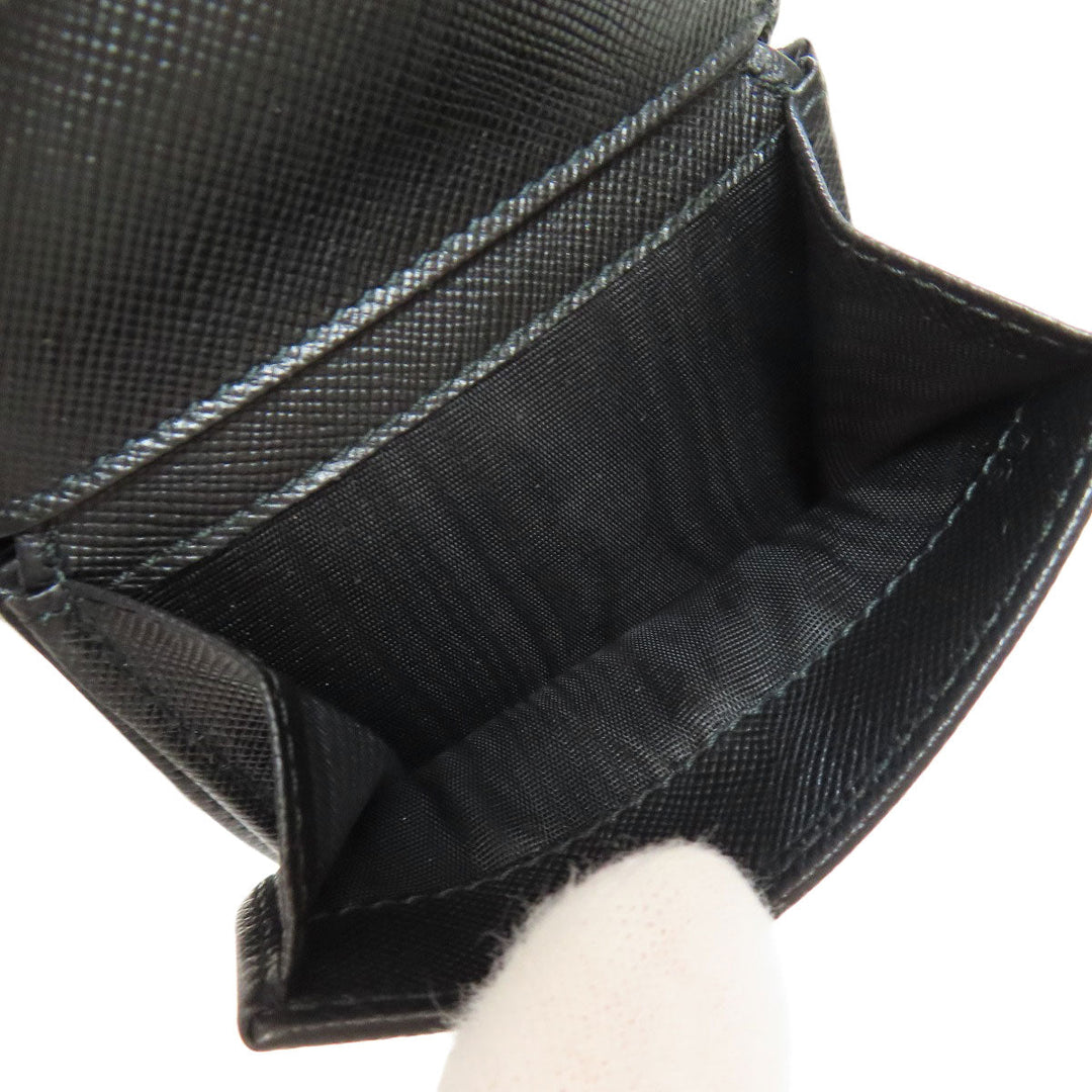 PRADA Coin case Safiano black logoMetal