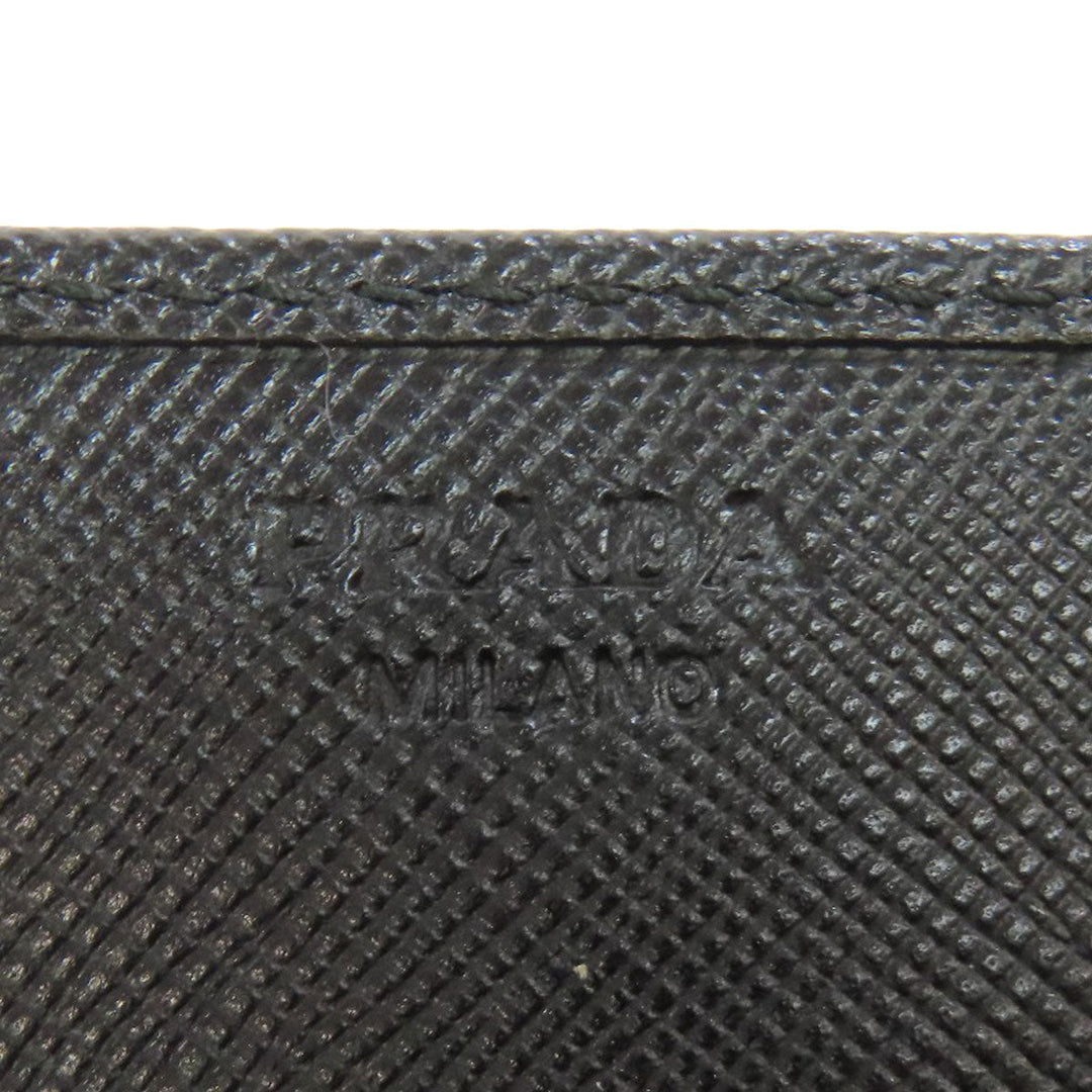 PRADA Coin case Safiano black logoMetal