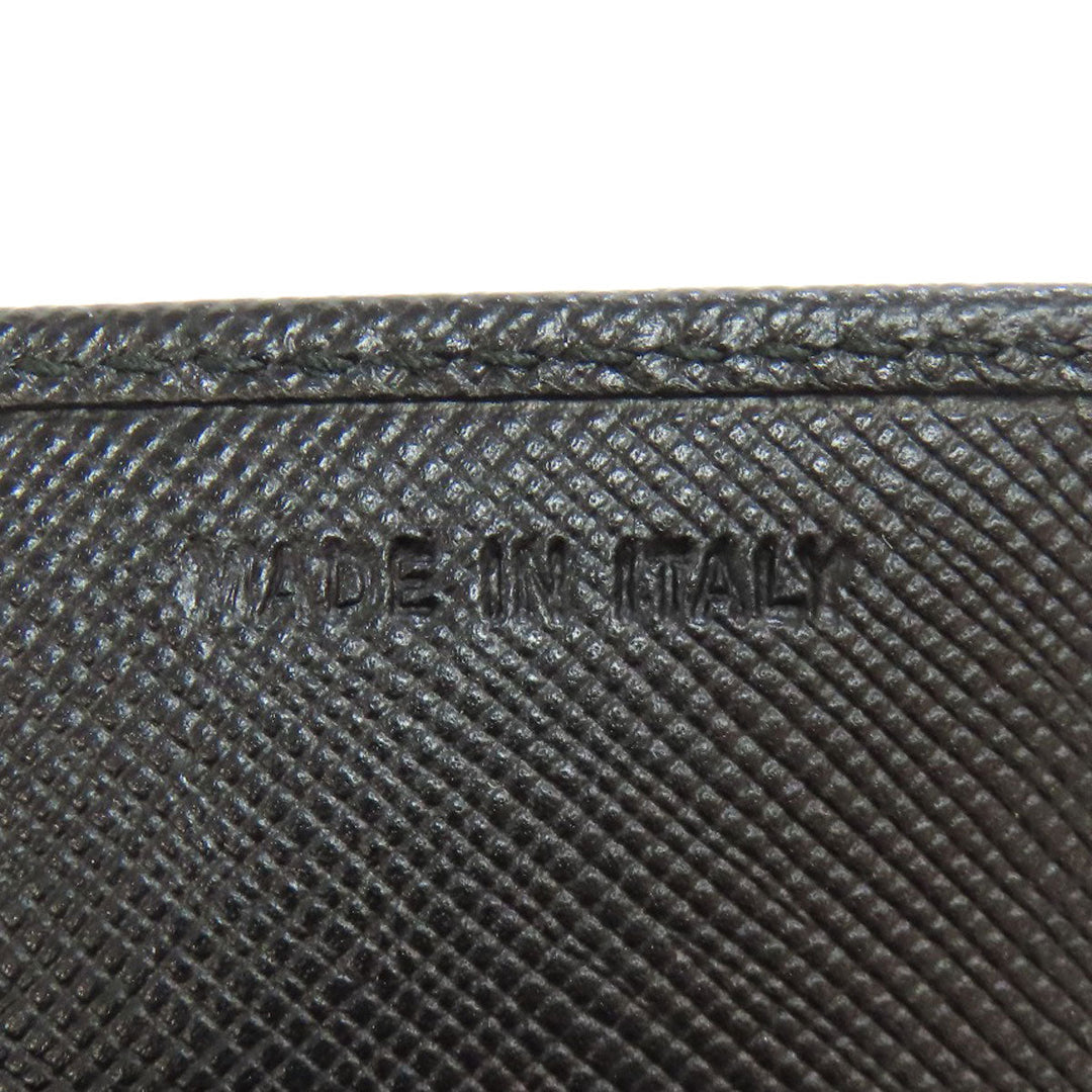 PRADA Coin case Safiano black logoMetal