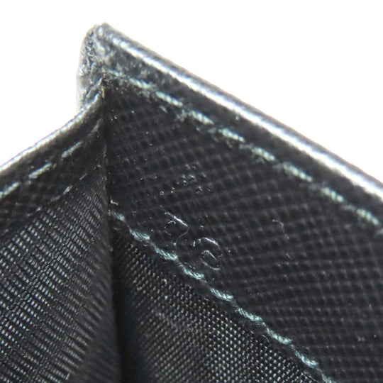 PRADA Coin case Safiano black logoMetal