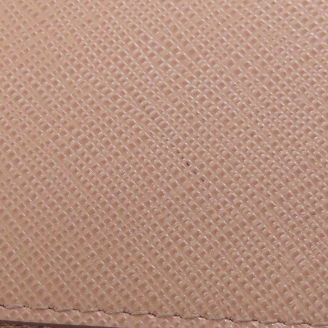 PRADA Long Wallet Purse leather beige Safiano logo